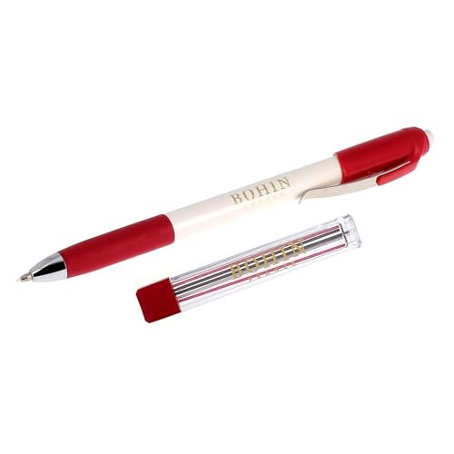 Bohin BO90795 Extra feiner Bleistift 0,9 mm + 6 Verschiedene Minen, 1, One size von Bohin