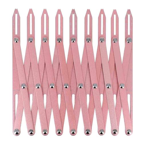 Bohin - Bohin Aluminium Rosa Erweitert Hoch Zu 9 Tasten Nähen Messgerät - 1 Stück von Bohin