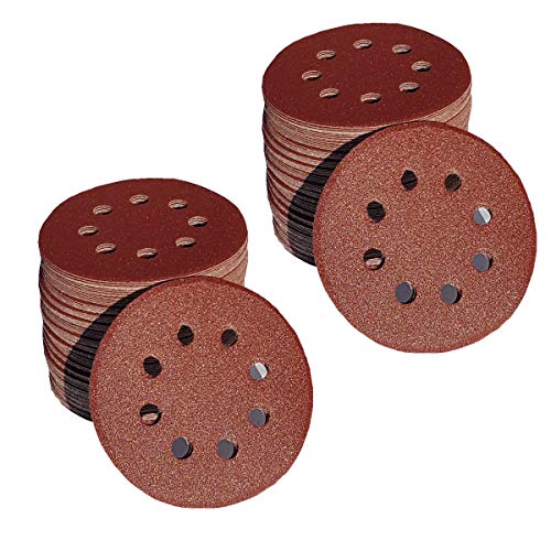 25 Stück KLETT Schleifscheiben Ø 125mm mit 8 Loch Korn P40 Schleifpapier Trockenbauschleifer Langhalsschleifer Exzenterschleifer BOHRFUX von Bohrfux