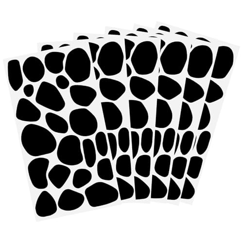 6 Blatt Selbstklebende Dalmatiner Flecken Aufkleber Selbstklebende Filzsticker Kuhmuster Filzsticker Dekorative Filzaufkleber in Unregelmäßiger Form Filzunterlage Filzsticker Für DIY kleidung Zubehör von Bohrma