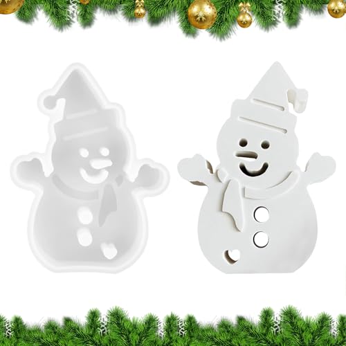 Silikonformen Gießformen, Silikonform Weihnachten, DIY Silikonformen Gießform Gipsformen zum Gießen Weihnachten Resin Silikonform Epoxidharz Formen Silikonformen für Beton Epoxidharz Formen Schneemann von Bohrma