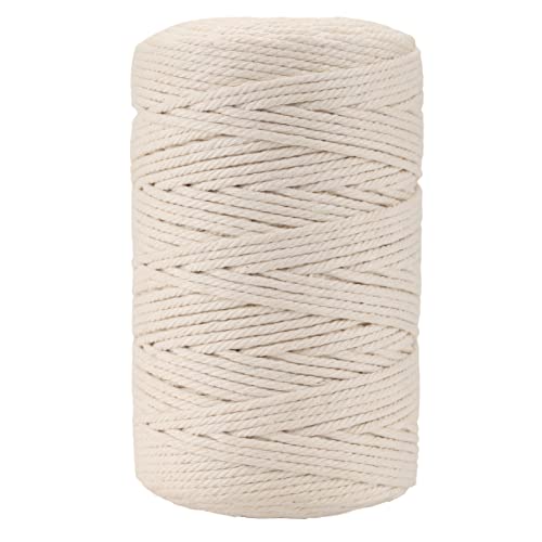 Boic Makramee Garn 3 mm x 200 m, Baumwolle Makramee Garn, Makramee Baumwollgarn für DIY Handwerk, Baumwollschnur Macrame Cord Basteln Weben, Vorhang Dekoration, Wohnzimmer Schlafzimmer, Beige Boic Makramee Garn 3 mm x 200 m, Baumwolle Makramee Garn, Makramee Baumwollgarn für DIY Handwerk, Baumwollschnur Macrame Cord Basteln Weben, Vorhang Dekoration, Wohnzimmer Schlafzimmer, Beige von Boic