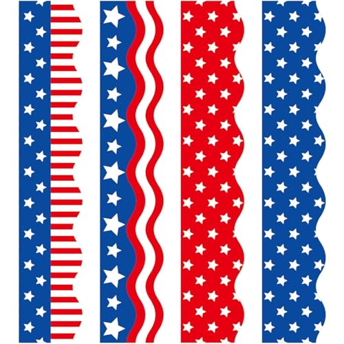 4 59ft Unabhängigkeitstag Grenzen Aufkleber Für Schulpartys Klassenzimmer Dekoration 65 Mm Breites Patriotischer Grenz Trimmaufkleber von Bokcztml