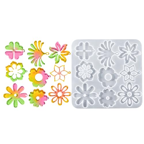 Bokcztml Blumen Silikonohrringe Formen Für Epoxidharz Schlüsselbundohrring Juwelier Silikonformen Harzohrringformen von Bokcztml