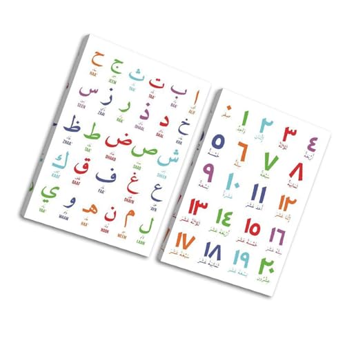 Bokcztml Bunte Arabische Buchstaben Und Zahlen Poster Drucke Wandkunst Rahmenlos Für Kinderspielzimmer Oder Kindergarten Dekore Set Von 2 Bokcztml Bunte Arabische Buchstaben Und Zahlen Poster Drucke Wandkunst Rahmenlos Für Kinderspielzimmer Oder Kindergarten Dekore Set Von 2 von Bokcztml