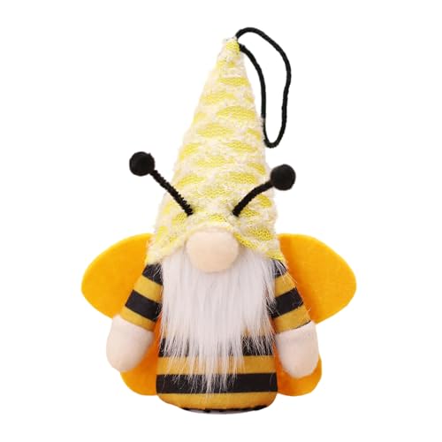 Bokcztml Leuchtende Zwergpuppe, handgefertigt, geflügelte Plüschfigur, Feiertagsparty-Dekoration, einzigartige, bunte Zwerg-Plüschpuppe, Party-Display von Bokcztml