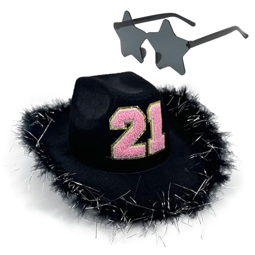 Bokcztml Plüsch- und Hut-Anzug, einzigartige Party-Kopfbedeckung, stilvolle Geburtstags-Denims, für 21. Geburtstagsparty und gesellschaftliche Momente von Bokcztml