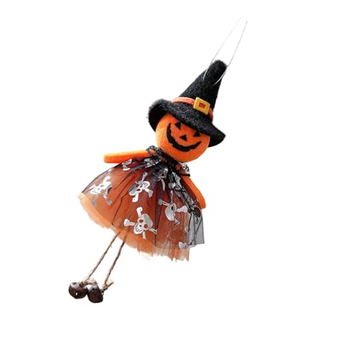 Festival-Tuch, Halloween-Hängeornament mit Hexe, schwarze Katzen, Kürbis-Phantom-Design, für drinnen und draußen, Heimdekoration, gruselige Cartoon-Türglocken von Bokcztml