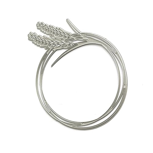 Metall-Stanzform aus Weizenkranz, Karbonstahl, Prägeschablonen für Karten, Foto-Tagebuch, Scrapbooking, Dekorationen, Metallschnitte, Weizenkranz, Schneiden für Scrapbooking, Tagebuch, Dekoration von Bokcztml