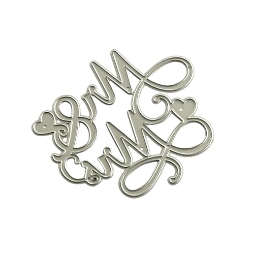 Stanzschablonen aus Metall, Herz, "Mr Mrs", Prägeschablonen für Scrapbooking, Tagebuch, Karten, Dekorati, Karbonstahl, Stanzformen, Herz, Mr Mrs Stanzformen, Prägeschablonen von Bokcztml