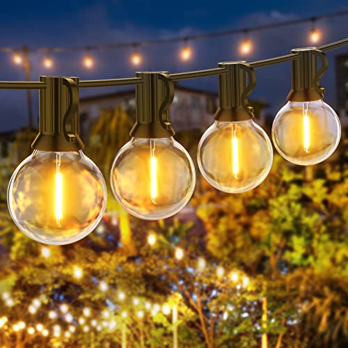 LED Lichterkette Außen, 18M/60FT 30+1 G40 Birnen Lichterkette Glühbirne IP45 Wasserdichte Innen Außen Lichterketten für Weihnachtsdeko, Party, Garten, Terrasse, Hochzeiten, Zimmer von BokiHuk