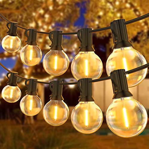 Lichterkette Außen, 45,7M/150Ft Outdoor Lichterkette Glühbirnen wetterfest LED Lichterkette Außen Strom für Weihnachtsdeko, Party, Garten, Terrasse, Hochzeiten,Zimmer von BokiHuk