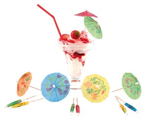 12 Stück Eisdekoration Schirmchen von Boland