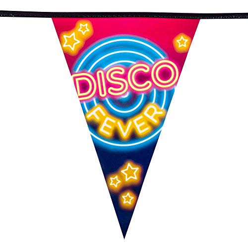 Boland 00750 - Wimpelkette Disco Fever, Länge 6 m, 70er Jahre, Hängedekoration, Girlande, Geburtstag, Partydekoration, Partygeschirr, Mottoparty, Karneval Boland 00750 - Wimpelkette Disco Fever, Länge 6 m, 70er Jahre, Hängedekoration, Girlande, Geburtstag, Partydekoration, Partygeschirr, Mottoparty, Karneval von Boland