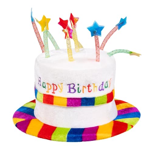 Boland 00931 - Geburtstags-Hut für Kinder, Happy Birthday, Plüsch-Hut, Regenbogen, Kuchen, Torte, Geschenk, Party, Geburtstag, Mottoparty Boland 00931 - Geburtstags-Hut für Kinder, Happy Birthday, Plüsch-Hut, Regenbogen, Kuchen, Torte, Geschenk, Party, Geburtstag, Mottoparty von Boland