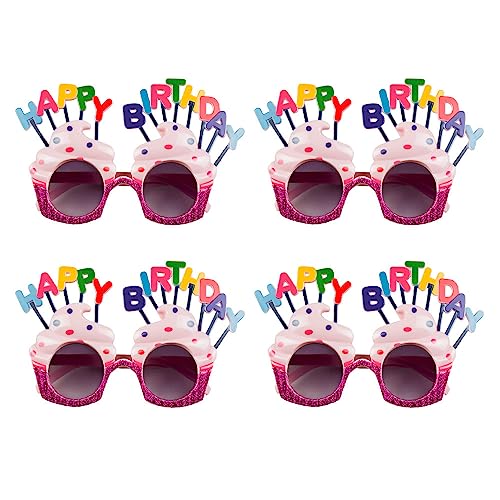 Boland 02612-3 - Partybrille Happy Birthday, 4 Stück, Brillen im Set für Erwachsene, Spaßbrille, ohne Sehstärke, Sonnenbrille, Bad Taste Outfit, Zubehör für Faschingskostüme Boland 02612-3 - Partybrille Happy Birthday, 4 Stück, Brillen im Set für Erwachsene, Spaßbrille, ohne Sehstärke, Sonnenbrille, Bad Taste Outfit, Zubehör für Faschingskostüme von Boland