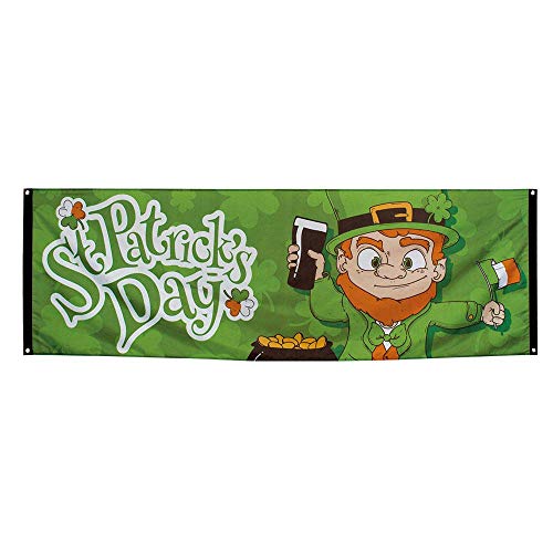 Boland 44903 - Banner St Patrick's Day, Größe 74 x 220 cm, Dekoration für den irischen Feiertag, Irland, Hänge-Deko, Fahne, Motto-Party Boland 44903 - Banner St Patrick's Day, Größe 74 x 220 cm, Dekoration für den irischen Feiertag, Irland, Hänge-Deko, Fahne, Motto-Party von Boland