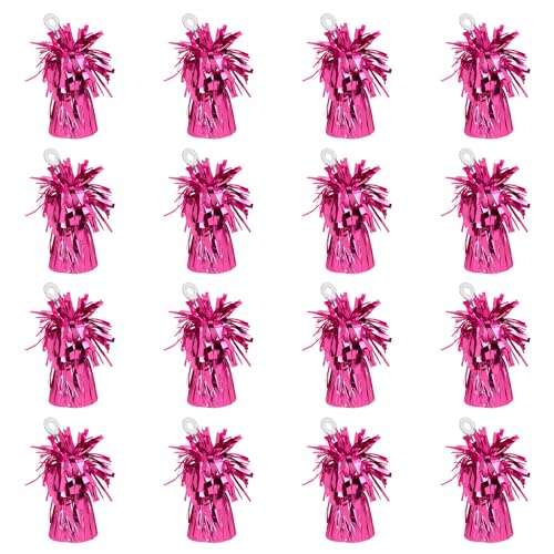 Boland - Ballongewicht mit Metallicfolie, 16 Stück, 160 - 180 g, Ballon Beschwerer, für Luftballons und Heliumballons, Pink Boland - Ballongewicht mit Metallicfolie, 16 Stück, 160 - 180 g, Ballon Beschwerer, für Luftballons und Heliumballons, Pink von Boland