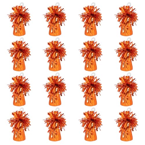 Boland - Ballongewicht mit Metallicfolie, 16 Stück, 160 - 180 g, Ballon Beschwerer, für Luftballons und Heliumballons, Orange Boland - Ballongewicht mit Metallicfolie, 16 Stück, 160 - 180 g, Ballon Beschwerer, für Luftballons und Heliumballons, Orange von Boland