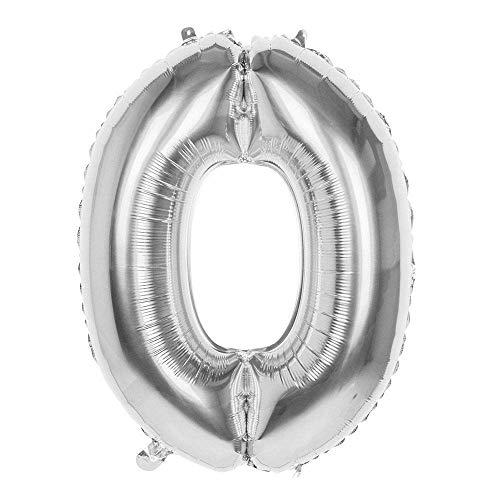Boland - Folienballon Zahl, Silber 86 cm, Silber, Zahlenballon, Nummer, Ballon, Luft, Geburtstag, Jubiläum Boland - Folienballon Zahl, Silber 86 cm, Silber, Zahlenballon, Nummer, Ballon, Luft, Geburtstag, Jubiläum von Boland