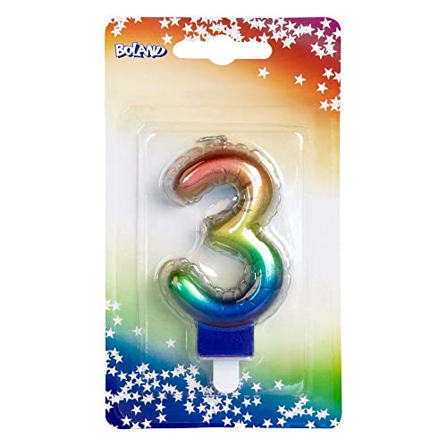 Boland - Zahlen-Kerze, verschiedene Ziffern, Nummer, Torten-Kerze in Form eines Folienballons, Dekoration, Geburtstag, Jubiläum von Boland