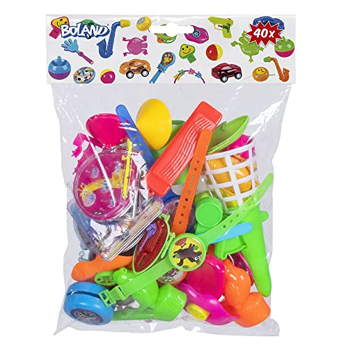 Boland 30799 - Mitgebsel Set, 40 Teile, Kreisel, Jo-Jos, Fangecher, Pfeifen, Geschicklichkeitsspiele, Geschenk, Geburtstag Boland 30799 - Mitgebsel Set, 40 Teile, Kreisel, Jo-Jos, Fangecher, Pfeifen, Geschicklichkeitsspiele, Geschenk, Geburtstag von Boland