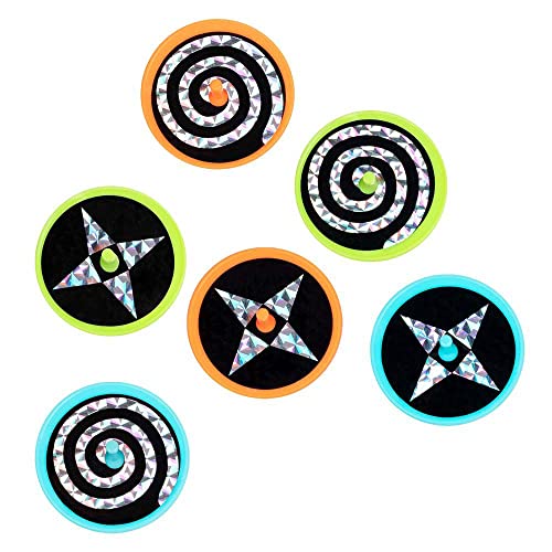 Boland 30833 - Kreisel-Set, Durchmesser 5 cm, holografische Muster, Neon-Farben, Geschenk, Give-Away, Spielzeug, Pinata-Füllung, Wundertüte von Boland