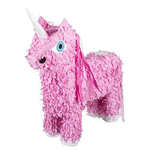 Boland 30933 - Pinata Unicorn pink, Größe 47 mal 39 cm, Partyspiel, Geburtstag, Mottoparty, Themenparty von Boland