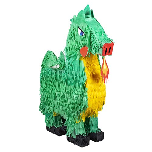 Boland 30947 - Pinata Drache, Größe 49 x 47 x 10 cm, Karton, Schlag-Pinata, Geburtstag, Mottoparty, Feier, Kindergeburtstag, Deko, Süßigkeiten, Geschenke von Boland