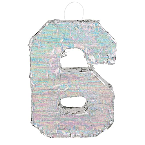 Boland - Zahlen Pinata, Größe 40 x 28 x 8 cm, holografische Ziffer, Nummer, Silber, Jubiläum, Geburtstag, Dekoration, Party-Spiel Boland - Zahlen Pinata, Größe 40 x 28 x 8 cm, holografische Ziffer, Nummer, Silber, Jubiläum, Geburtstag, Dekoration, Party-Spiel von Boland