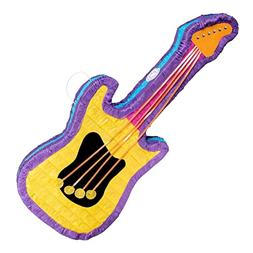 Boland 30961 - Pinata Gitarre, Größe 77 x 31 x 7,5 cm, Musikinstrument, Geburtstag, Dekoration, Party-Spiel, Geschenk von Boland