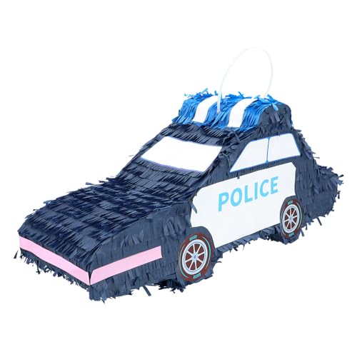 Boland 30970 - Pinata Polizei Auto, 56 x 23 cx 18 cm, Hängedeko, Dekoration für Geburtstag, Mottoparty und Karneval von Boland