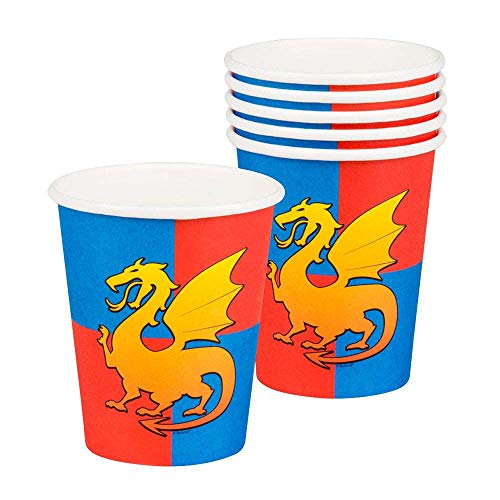 Boland 44020 - Partygeschirr Trinkbecher Ritter, 6 Stück, Fassungsvermögen 25 cl, Einwegbecher, Pappbecher, umweltfreundlich, Wappen, Mottoparty, Überraschungsparty Boland 44020 - Partygeschirr Trinkbecher Ritter, 6 Stück, Fassungsvermögen 25 cl, Einwegbecher, Pappbecher, umweltfreundlich, Wappen, Mottoparty, Überraschungsparty von Boland