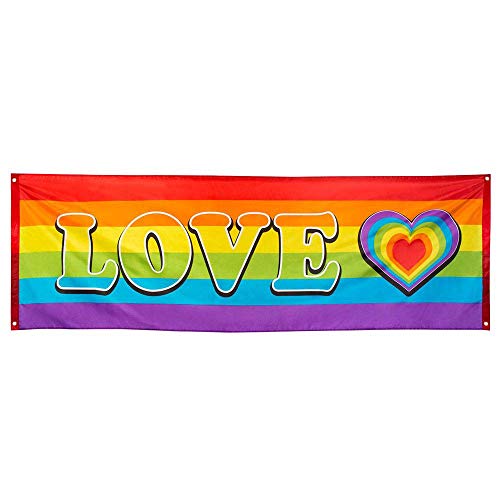 Boland 44727 - Deko-Banner Regenbogen Love, Größe 74 x 220 cm, Dekoration, CSD, Karneval, Mottoparty Boland 44727 - Deko-Banner Regenbogen Love, Größe 74 x 220 cm, Dekoration, CSD, Karneval, Mottoparty von Boland