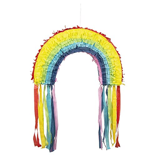 Boland 44729 - Pinata Regenbogen, Größe 23 x 35 cm, mehrfarbig, Geburtstag, Dekoration, Geschenke, Süßigkeiten, Party, Christopher Street Day von Boland