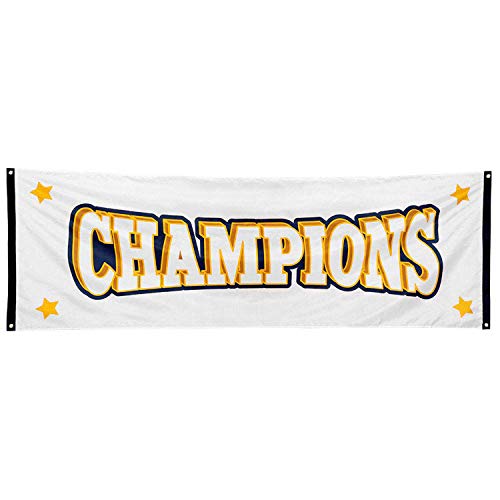 Boland 44771 - Banner Champions, Größe 74 x 220 cm, Flagge aus Polyester, Fahne, Zieleinlauf, Gewinner, Siegerehrung, Sportfest, Party Boland 44771 - Banner Champions, Größe 74 x 220 cm, Flagge aus Polyester, Fahne, Zieleinlauf, Gewinner, Siegerehrung, Sportfest, Party von Boland