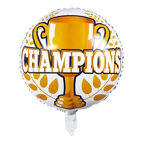 Boland 44776 - Folienballon Champions, Größe 45 cm, Ballon, Luftballon, Zieleinlauf, Gewinner, Siegerehrung, Sportfest, Party, Dekoration, Geschenk von Boland