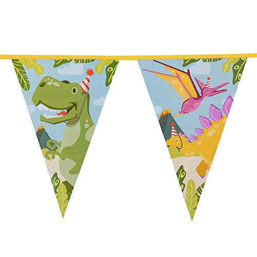 Boland 50050 - Wimpelkette Dinosaurier, Länge 6 m, Dino, Hängedekoration, Girlande, Kindergeburtstag, Partydekoration, Mottoparty, Karneval Boland 50050 - Wimpelkette Dinosaurier, Länge 6 m, Dino, Hängedekoration, Girlande, Kindergeburtstag, Partydekoration, Mottoparty, Karneval von Boland