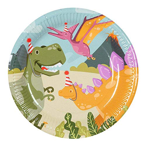 Boland 50057 - Partygeschirr Teller Dino, 6 Stück, Durchmesser 23 cm, Pappteller, Papierteller, umweltfreundlich, Einweggeschirr, Einwegteller, Dinosaurier, Kindergeburtstag, Mottoparty Boland 50057 - Partygeschirr Teller Dino, 6 Stück, Durchmesser 23 cm, Pappteller, Papierteller, umweltfreundlich, Einweggeschirr, Einwegteller, Dinosaurier, Kindergeburtstag, Mottoparty von Boland