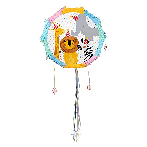 Boland 50218 - Pinata Safari, Tiere, Party Spiel, Dekoration, Geschenk, Geburtstag, Kindertag, 44 x 44 x 9 cm von Boland