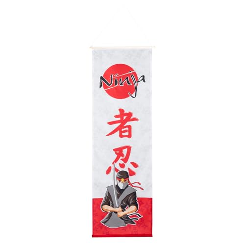 Boland 50418 - Banner Ninja aus Polyester, 30 x 100 cm, Dekoration, Mottoparty, Hängedekoration Boland 50418 - Banner Ninja aus Polyester, 30 x 100 cm, Dekoration, Mottoparty, Hängedekoration von Boland