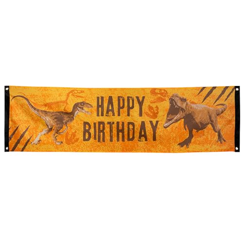 Boland - Banner T-Rex, 150 x 80 cm, Dekoration für Mottoparty und Geburtstag, Hängedekoration von Boland