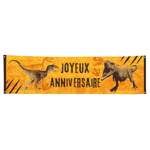 Boland - Banner T-Rex, 150 x 80 cm, Dekoration für Mottoparty und Geburtstag, Hängedekoration von Boland