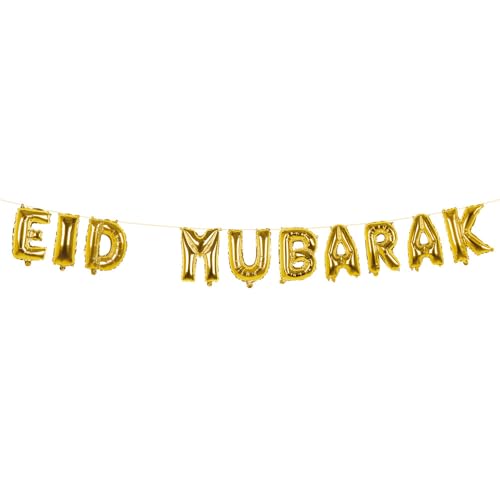 Boland 50916 - Folienballon Girlande Eid Mubarak, Länge 5 m, Party Deko, Ramadan, Hängedeko von Boland