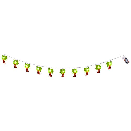 Boland 52157 - LED-Lichterkette Palmen, Länge 140 cm, Batterietyp 2xAA, Dekoration, Karneval, Mottoparty, Gartenparty, Sommerfest von Boland