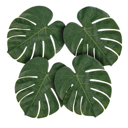 Boland 52210 - Palmenblätter, 29x33 cm, 4 Stück, Grün, Beachparty, Partydekoration, Mottoparty, Themenparty,Palmwedel, Monstera, Kunstblätter, Hawaiian, Tischdeko, tropische Blatter Boland 52210 - Palmenblätter, 29x33 cm, 4 Stück, Grün, Beachparty, Partydekoration, Mottoparty, Themenparty,Palmwedel, Monstera, Kunstblätter, Hawaiian, Tischdeko, tropische Blatter von Boland
