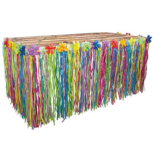 Boland 52236 - Hawaiianischer Tischrock, Größe 75 x 300 cm, Flower Power, Dekoration, Beach Party, Mottoparty, Karneval Boland 52236 - Hawaiianischer Tischrock, Größe 75 x 300 cm, Flower Power, Dekoration, Beach Party, Mottoparty, Karneval von Boland