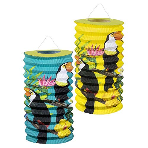 Boland 52576 - Papierlaternen Tukan, 2 Stück, Größe 16 cm, 2 Motive sortiert, Mehrfarbig, Vogel, Lampion, Hängedekoration, Geburtstag, Gartenparty, Hawaii, Strandparty, Mottoparty, Karneval Boland 52576 - Papierlaternen Tukan, 2 Stück, Größe 16 cm, 2 Motive sortiert, Mehrfarbig, Vogel, Lampion, Hängedekoration, Geburtstag, Gartenparty, Hawaii, Strandparty, Mottoparty, Karneval von Boland
