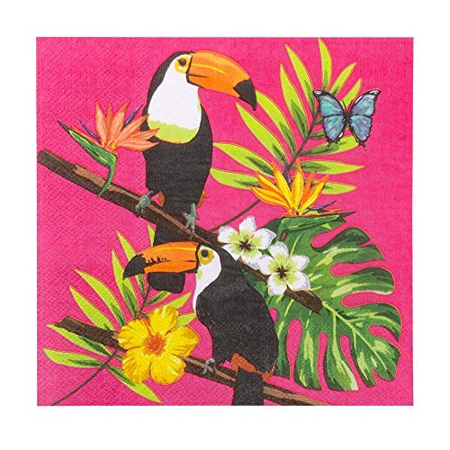 Boland 52579 - Servietten Tukan, 12 Stück, Größe 33 x 33 cm, Papierservietten, Einweggeschirr, Mundtuch, Party, Sommer, Geburtstag Boland 52579 - Servietten Tukan, 12 Stück, Größe 33 x 33 cm, Papierservietten, Einweggeschirr, Mundtuch, Party, Sommer, Geburtstag von Boland