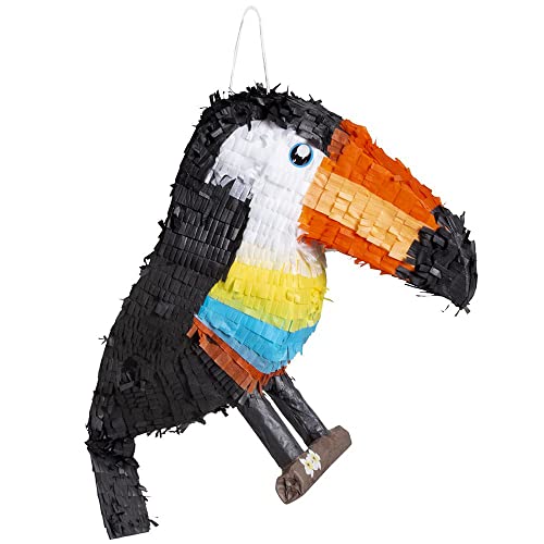 Boland 52590 - Pinata Tukan, Größe 53 x 38 cm, Karton, Schlag-Pinata, Geburtstag, Mottoparty, Feier, Kindergeburtstag, Deko, Süßigkeiten, Geschenke von Boland